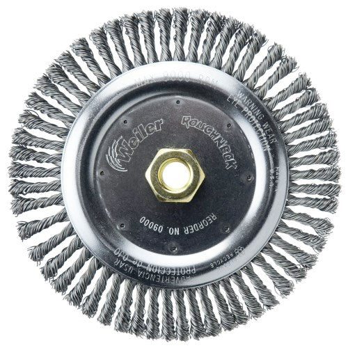 Weiler Roughneck Jr. 4-1/2" Stringer Bead Wire Wheel, .020" Steel Fill, 5/8"-11 UNC Nut 13232