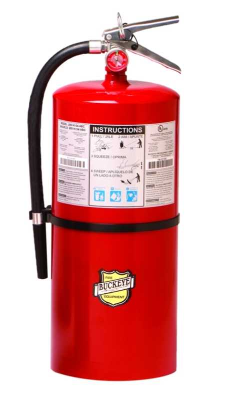 12120 Buckeye ABC Dry Chemical 20lb Fire Extinguisher with Wall Hook