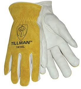 Tillman 1414 Grain Cowhide Leather Drivers Glove with Split Leather Back Large