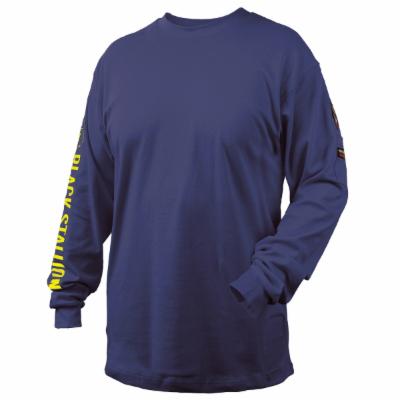 Revco  FR Cotton Knit Long-Sleeve T-Shirt, Navy 60-8031-LG