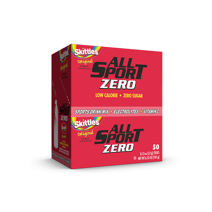 All Sport Zero 10122541 Premium Hydration Powder Sticks for Water Bottles, Skittles Flavor, Sold As Case (500 sticks per case)