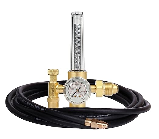 Victor Technologies 0781-2743 HRF-1425-580 Light Duty Flow Meter Cylinder Nitrogen/Argon/Helium Regulator with 10' Hose