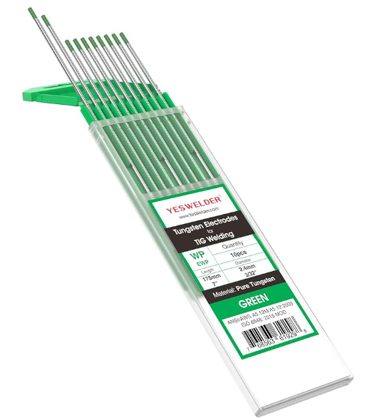 Masterweld 07WP093 3/32 x 7" Pure - Green Tungsten Electrodes (10 Pack)