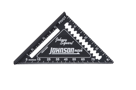 Johnson Level & Tool 1904-0450 Johnny Square Professional Easy-Read Finish Square, 4.5", Black, 1 Square