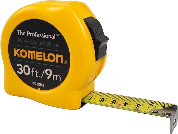 Komelon - 4930IM The Professional 30-Foot Inch/Metric Scale Power Tape, Yellow