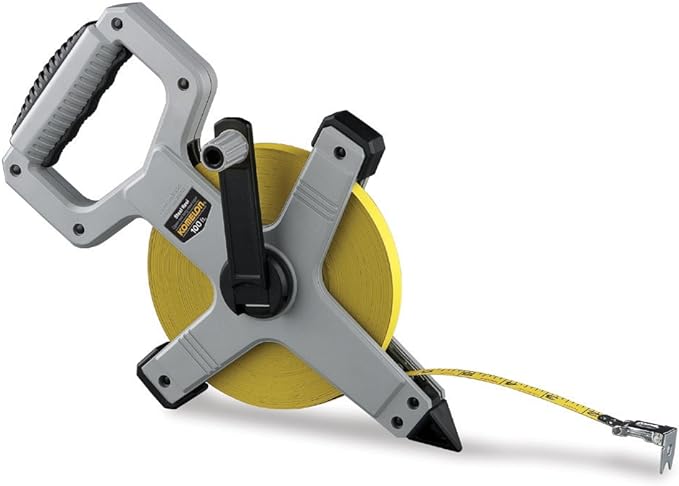 Komelon N6100 Open Reel Long Steel Tape Measure, 100-Feet