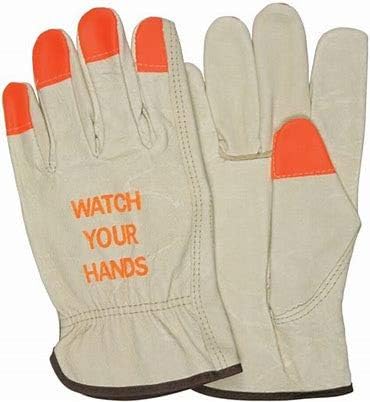 West Chester, Grain Cowhide Driver, Hi-Vis Orange Finger Tips, Keystone 990KOT-M