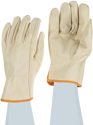 West Chester 994 White Small Grain Pigskin Leather Driver's Gloves - Straight Thumb - 9 in Length - 994/S