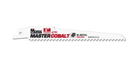 M.K. Morse 400428 Master Cobalt® Metal Cutting 6" x 3/4" x .035" 18 Teeth Per Inch Reciprocating Saw Blades, 50 Blades per Package