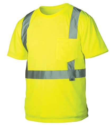 Pyramex - Type R - Class 2 Hi-Vis Lime T-Shirt - 2X-LARGE RTS21102X