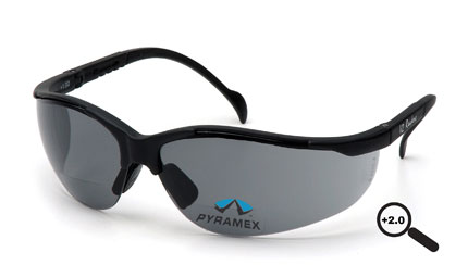 Pyramex SB4310D Safety Eyewear, Anti-Scratch, Clear Lens, Black, Polycarbonate Frame, ANSI Z87.1