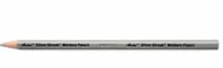 Markal Silver-Streak Welders Pencil, #2 Lead, 7 in, Silver - 1 Dozen (434-96101)