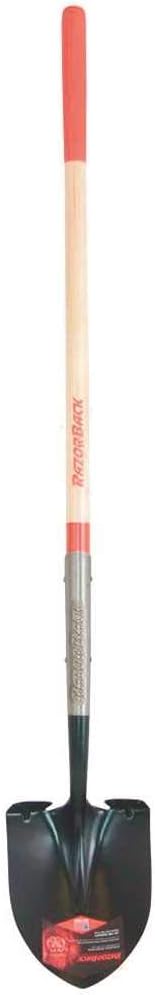 RazorBack 2593600 - Round Point Shovel, SuperSocket® and PowerStep®, with Wood Handle and Cushion Grip