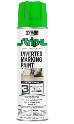 20-368 Seymour Stripe 3-Series Inverted Ground Marking Paint, Florescent Green (15oz)