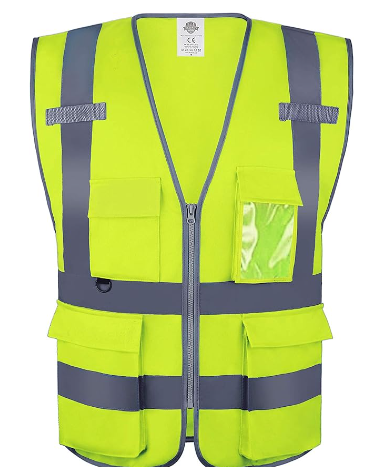 Radians Safety Vest High Viz Yellow Class II, Zipper Front, 2 Pockets Mesh 3XL (8800/SV) PRIMORIS (SV2ZGM3XL)