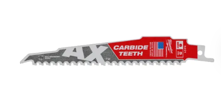 Milwaukee 9 in. 5 TPI AX Carbide Teeth Demolition Nail-Embedded Wood Cutting SAWZALL Reciprocating Saw Blades (3-Pack)  (48-00-5326)