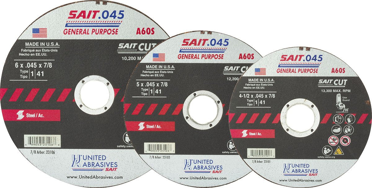 United Abrasives Sait 23106 6" x .045 x 7/8" Cut-Off Wheel - Box of 50