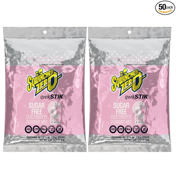 Sqwincher - QwikStik Sugar Free Strawberry Lemonade (50 per bag)