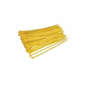 Anchor Brand 102-750YEL General Purpose Cable Ties, 50 lb Tensile Strength, 7.6 in L, Yellow, 100 Ea/Bag