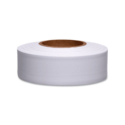 Presco Taffeta Flagging Tape, 1-3/16 in x 300 ft, White, 12/RL #TFW (764-TFW)