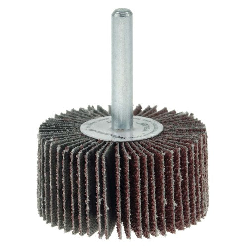 Weiler 30732 - 10 Pack, 2" X 1" X 40AO Wolverine Coated Abrasive Flap Wheel, 1/4" Stem