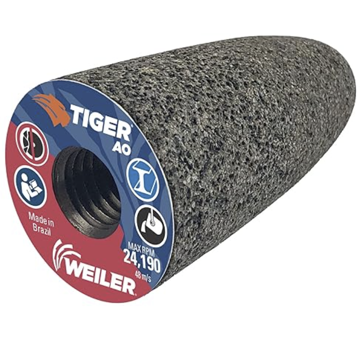 Weiler 68303 1-1/2" x 2-1/2" x 5/8-11" A24R Tiger AO Type 16 Cones