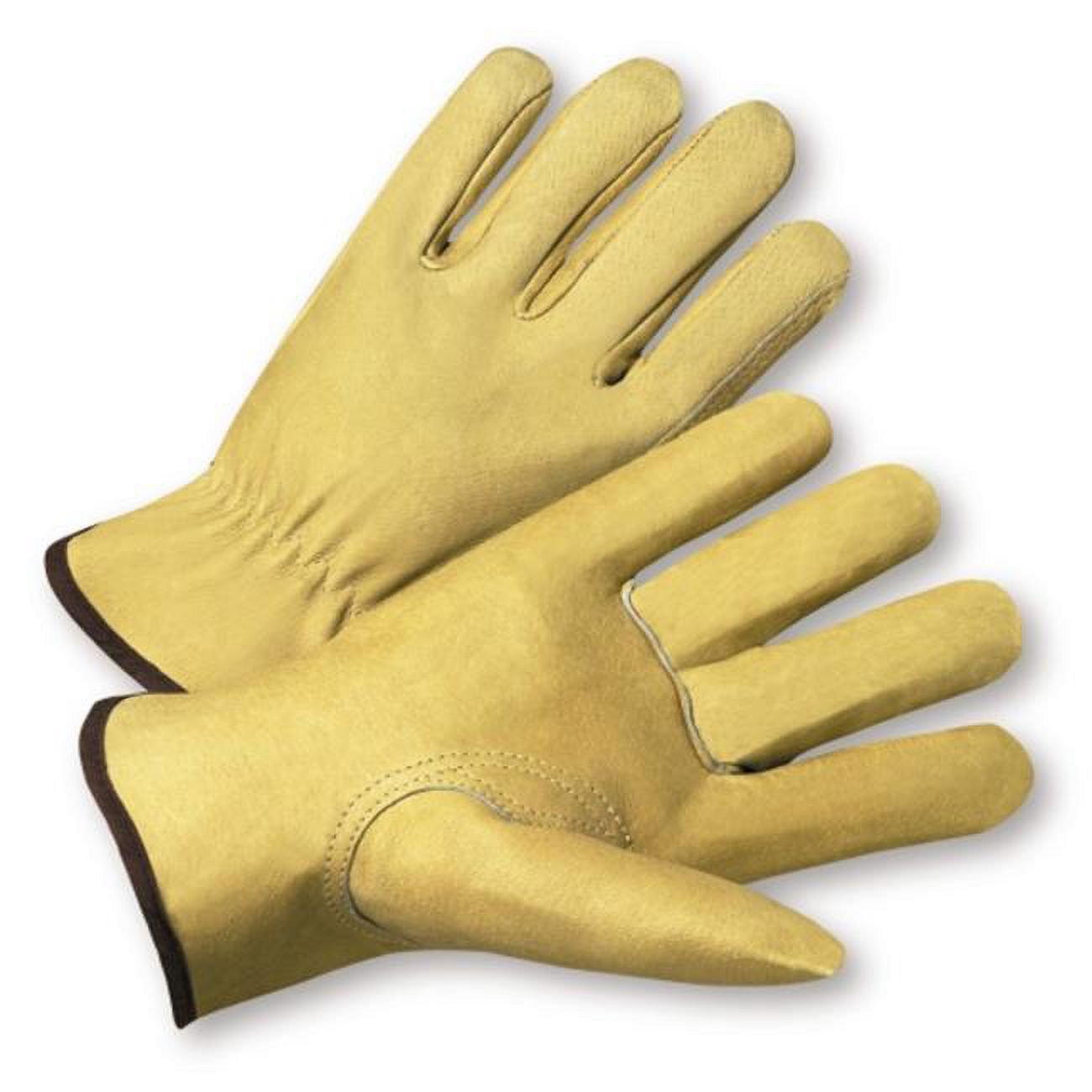 West Chester 813-994KF-XXL Pigskin Leather with Fleece Lining Keystone Thumb Drivers Gloves, 2XL - Pack of 12