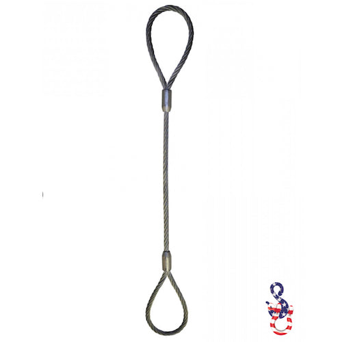 Susquehanna Wire Rope Sling 5/8 in. x 10', with a Standard Eye on Each End (DWRS625X10)