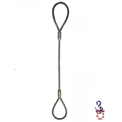 Susquehanna Wire Rope Sling 3/4 in. x 8', with a Standard Eye on Each End DWRS750X8