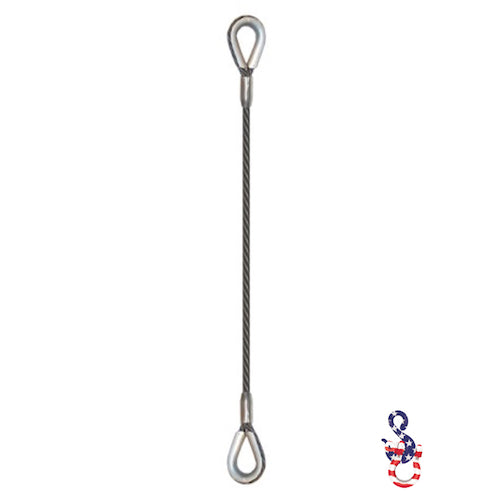 Susquehanna  Wire Rope Sling 5/8 in. x 8', with a Standard Eye on Each End DWRS625X8