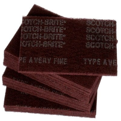 3M 7000045971 Scotch-Brite 9" Length x 6" Width Very Fine Grade HP-HP 7447 Aluminum Oxide Hand Pad, Case of 60