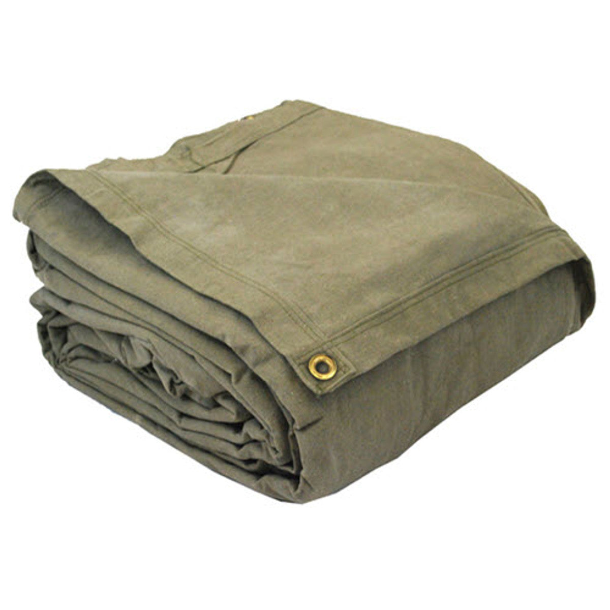 Eagle Flame Retardant Canvas Tarp - 12' x 16' - Fire Retardant - Olive CAN-FR-1216