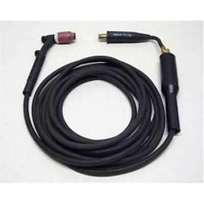 Profax 17FV-12R-TTC Rubber Cable 17 Series Air Cooled Flexible TIG Torch Body With Valve, 150 amp, 12-1/2 ft Cable