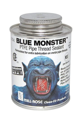 Mill-Rose Blue Monster 76003 Heavy-Duty Industrial Grade PTFE Pipe Thread Sealant, 8 oz.