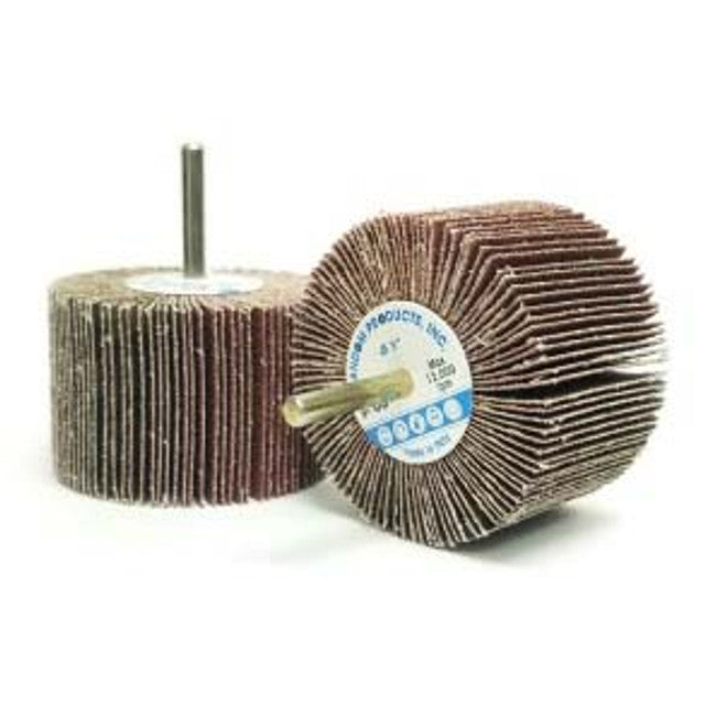 Premium Mounted Flap Wheel, 2" x 1" x 1/4", 60 Grit, Aluminum Oxide, (10/Pkg) RP-93511