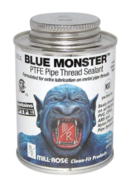 Blue Monster 76005 1 Pint (16 oz.) Heavy-Duty Industrial Grade Thread Sealant with PTFE