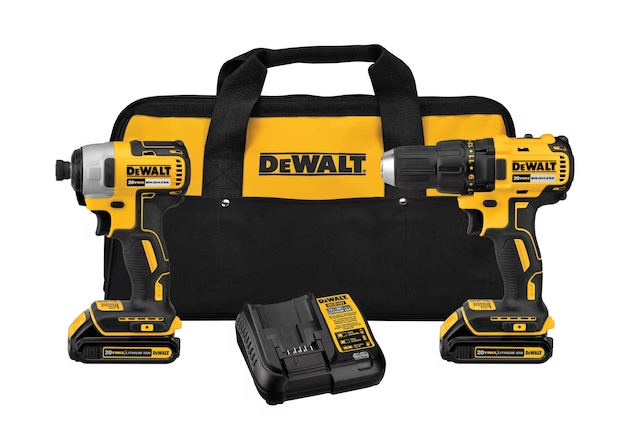 Dewalt 20V MAX* DCK277C2 Compact Drill/Driver and Impact Driver Combo Kit