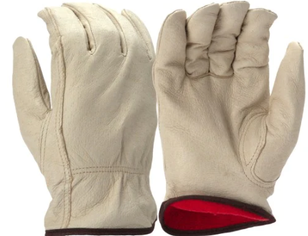 Pyramex GL4003K Winter Fleece-Lined Pigskin Leather Gloves w/ Keystone Thumb