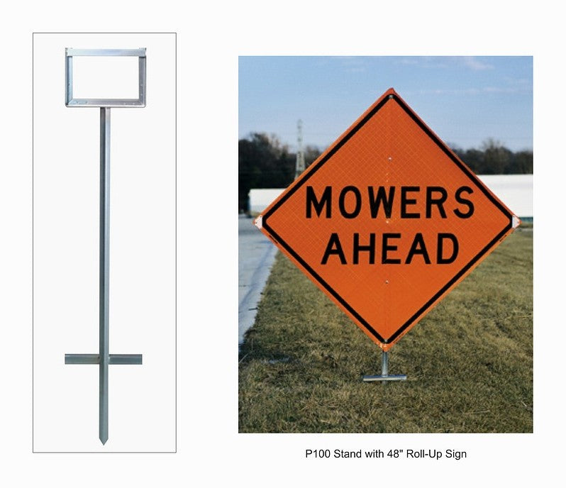 Dicke Safety Products (Pogo) In-Ground Stand for Roll-Up Signs P100