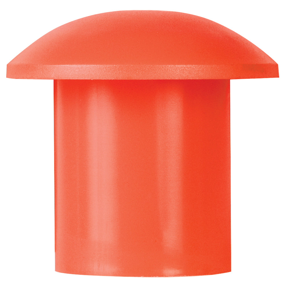 Mushroom Rebar Caps  Safety Orange Plastic Rebar Cap Covers - Fits Rebar Stake Size #3 - #7, 3/8" to 1",