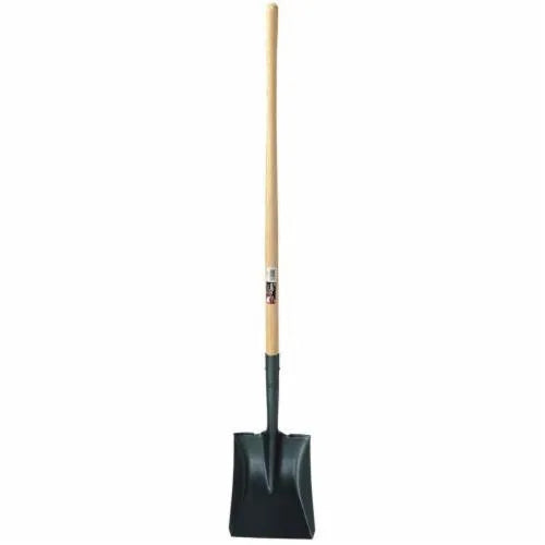 Ames True Temper Eagle 1554500 Economy Long Handle Square Point HB - Rolled Shoulder Shovel, Steel Blade, 47 Inch Hardwood Handle