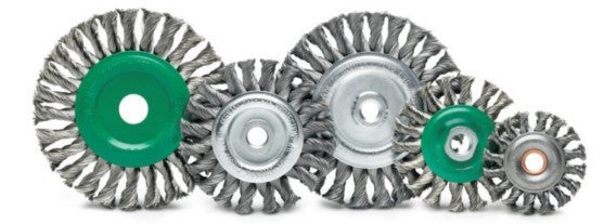 Random Products 4x5/8-11 Knot Wheel Brush, Standard Twist  .014 SS Wire 83027