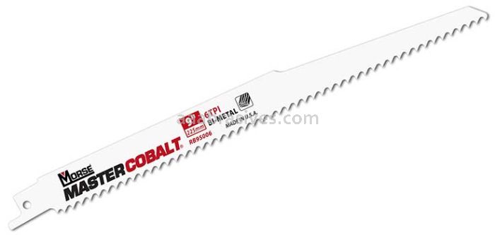 Morse Master Cobalt® Wood Reciprocating Saw Blade 9x3/4x.035 6 TPI | 50 Blades/Pkg