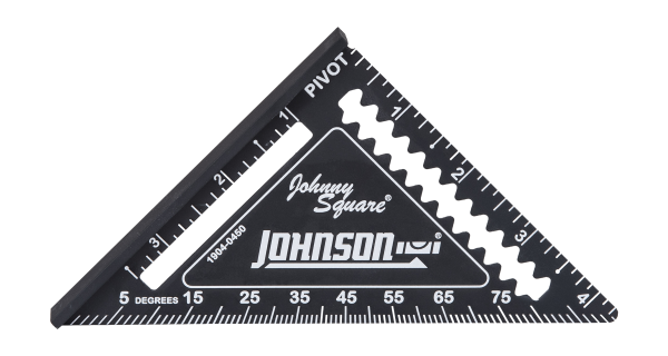 Johnson Level & Tool 1904-0450 Johnny Square Professional Easy-Read Finish Square, 4.5", Black, 1 Square