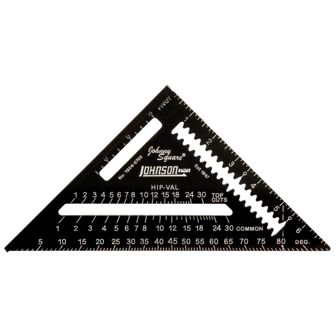 Johnson Level 7" Johnny Square® Professional Easy-Read™ Aluminum Rafter Square (JL-1904-0700)