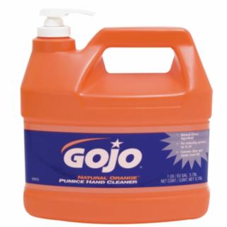 Gojo Natural Orange Pumice Hand Cleaners, Citrus, Bottle w/Pump, 1 gal (315-0955-04)