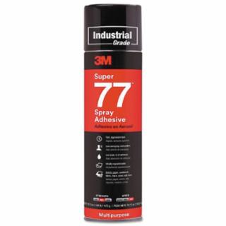 3M Industrial Super 77™ CA Mult-Purpose Spray Adhesive, 16.75 oz Aerosol Can, Clear