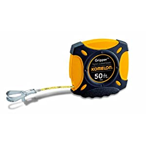 Komelon 9905 Gripper Closed Case Long Steel Tape Measure, Black, 50-Feet