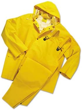 West Chester 4035 Yellow 3-Piece Rain Suit PVC over Polyester Rain Suit