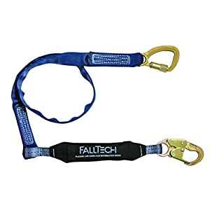 FallTech 8241 6' WrapTech® Energy Absorbing Lanyard, Single-leg with Steel 5k Tie-back Carabiner